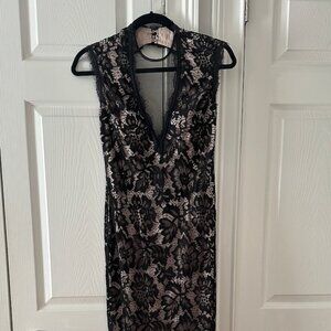 Black and Tan lace dress